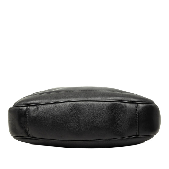 Bamboo Web Sac Cuir de veau Noir