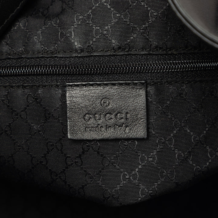 Bamboo Web Sac Cuir de veau Noir