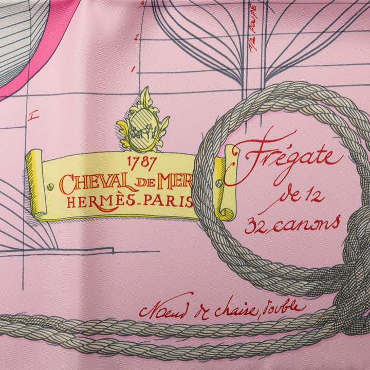 Hermès Cheval de Mer Soie Foulard 90