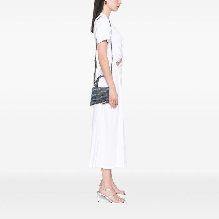 Balenciaga Sac à main Hourglass à Monogram Petit Bleu – vue 5 – GABY PARIS