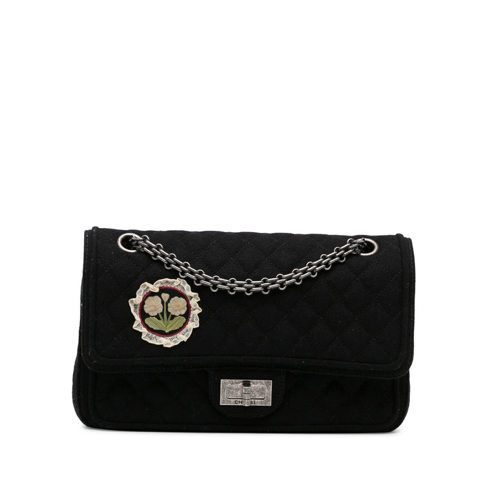 Reissue Wool Shoulder Bag Black - Gaby Paris