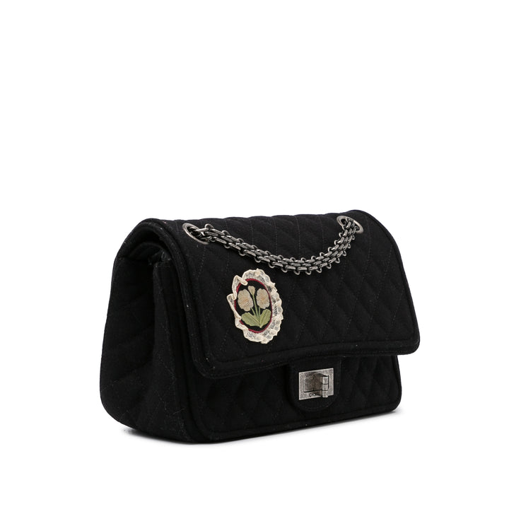 Reissue Wool Shoulder Bag Black - Gaby Paris