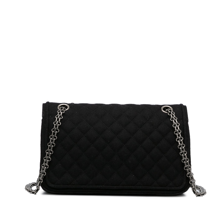 Reissue Wool Shoulder Bag Black - Gaby Paris