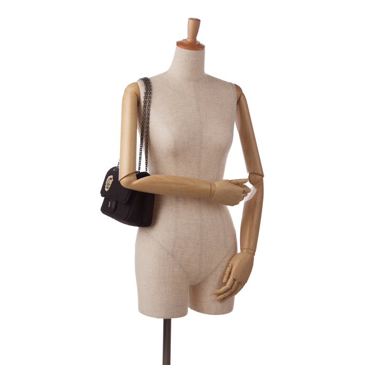 Reissue Wool Shoulder Bag Black - Gaby Paris