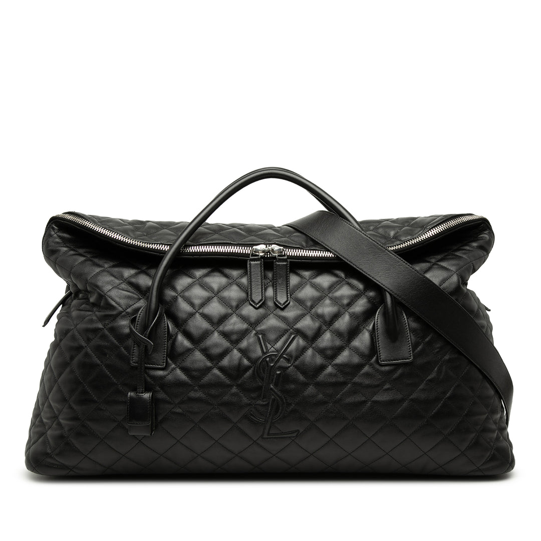 Saint Laurent Matelassé Cuir de veau ES Giant Sac de voyage