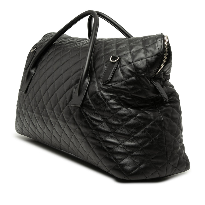 Saint Laurent Matelassé Cuir de veau ES Giant Sac de voyage