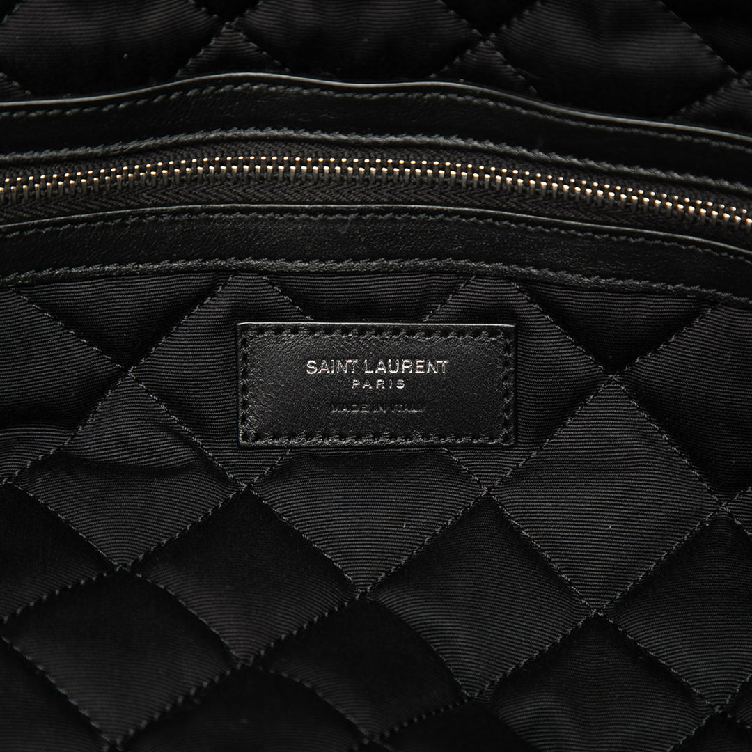 Saint Laurent Matelassé Cuir de veau ES Giant Sac de voyage