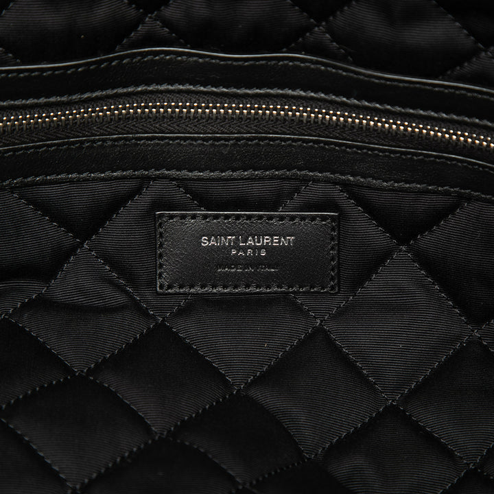Saint Laurent Matelassé Cuir de veau ES Giant Sac de voyage