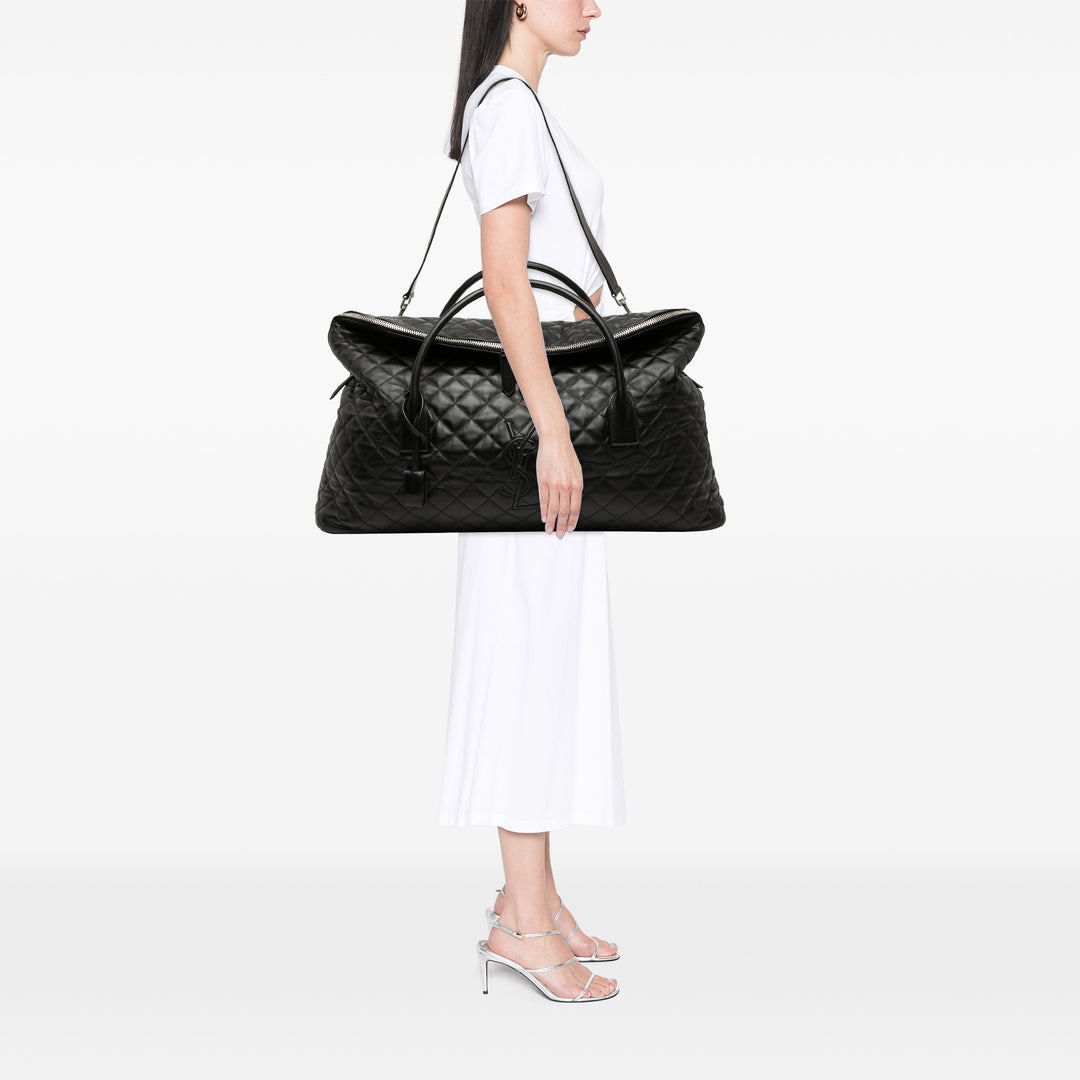 Saint Laurent Matelassé Cuir de veau ES Giant Sac de voyage