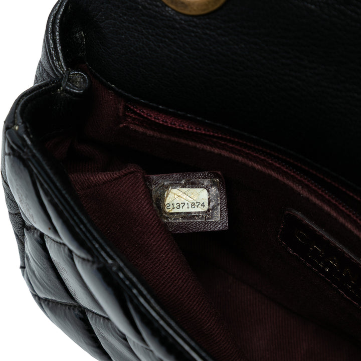 Chanel Paris-Salzburg Small Cuir verni et Cuir de chèvre CC Œillets à rabat