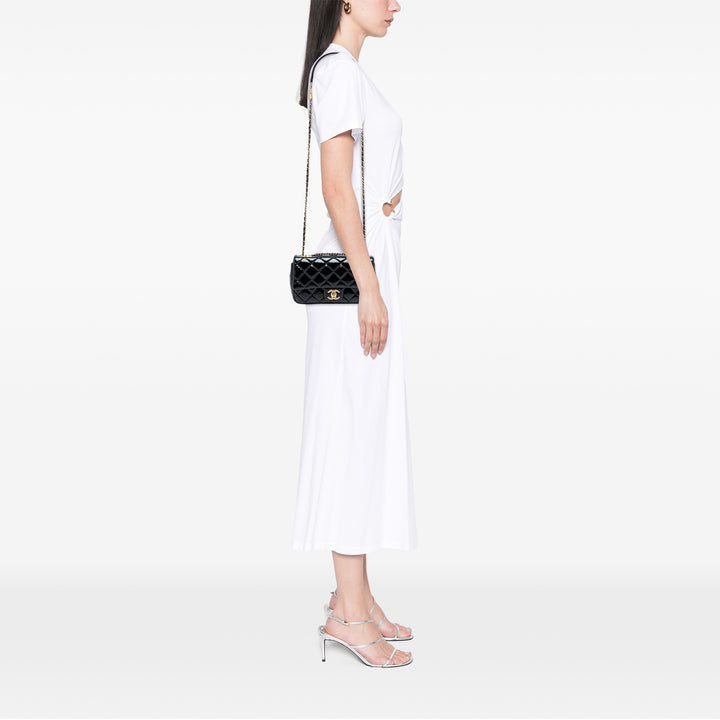 Chanel Paris-Salzburg Small Cuir verni et Cuir de chèvre CC Œillets à rabat