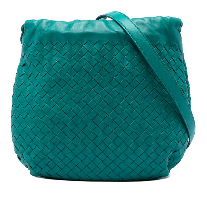 Intrecciato Sac à cordon nappa Vert