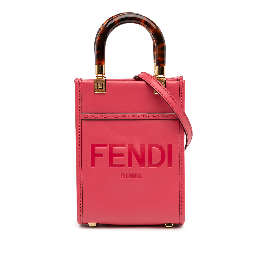 Fendi Mini Cuir Sunshine Shopper Cabas