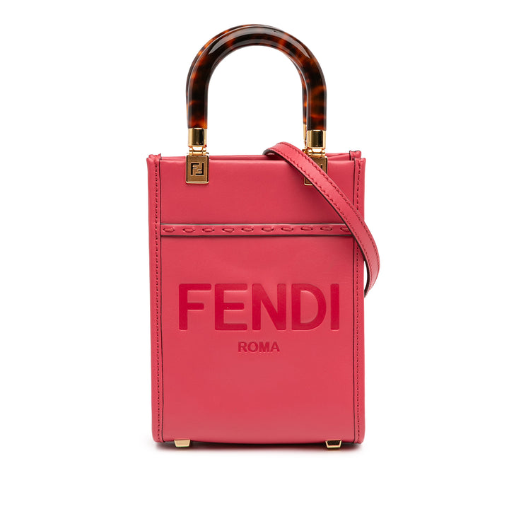 Fendi Mini Cuir Sunshine Shopper Cabas