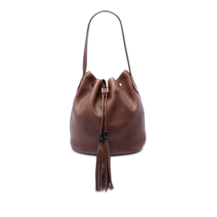 Gucci Lady Pompon Sac seau Cuir de veau