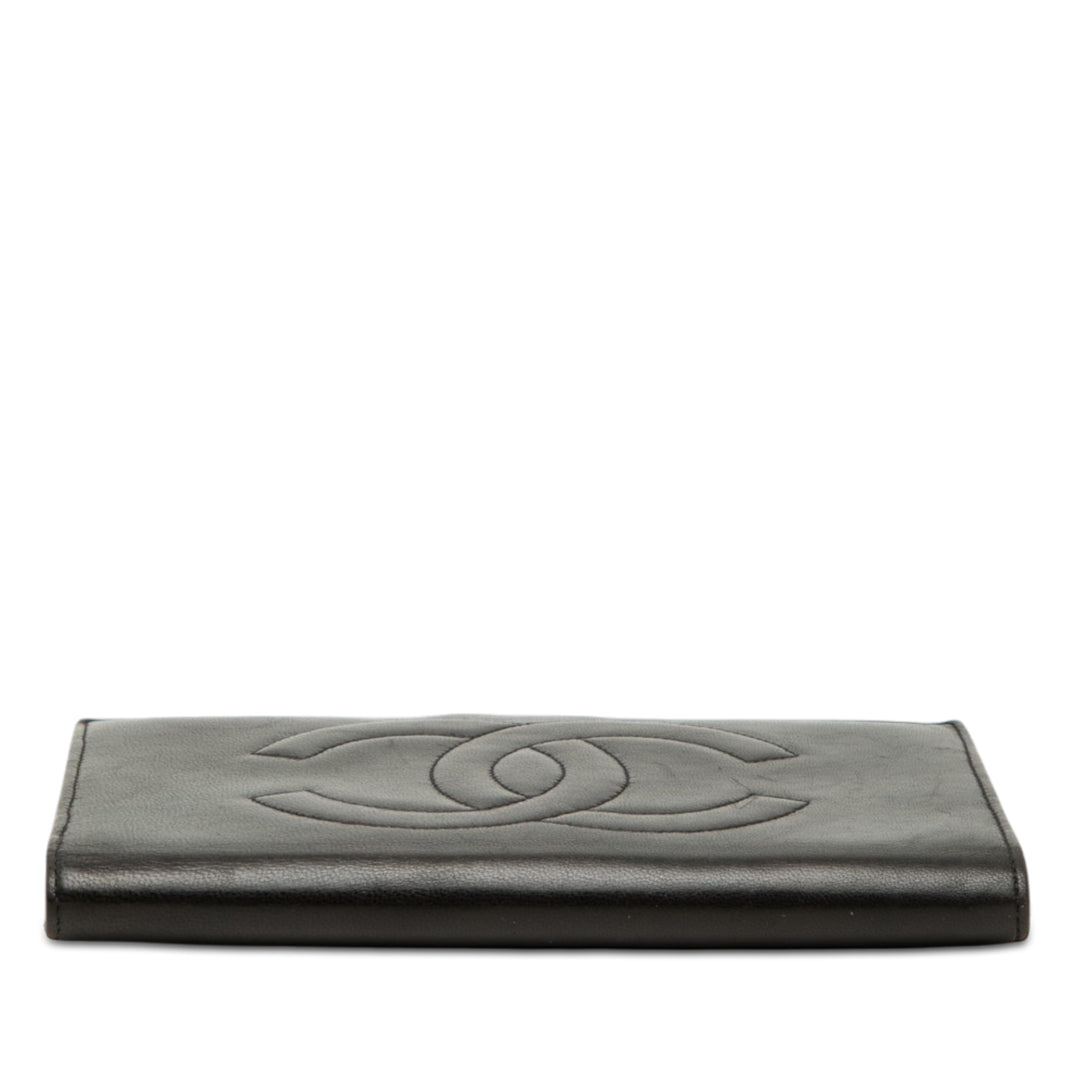 Chanel CC Cuir d’agneau Bifold Portefeuille long