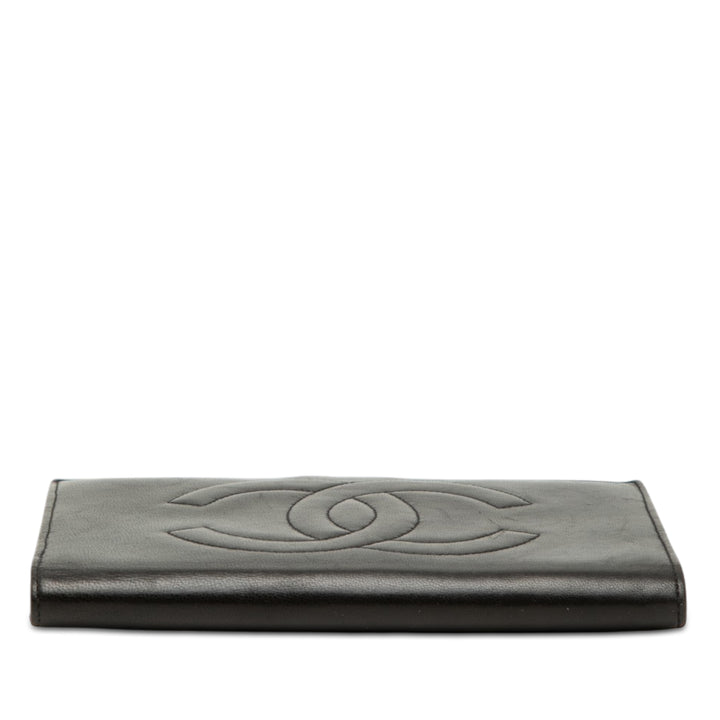 Chanel CC Cuir d’agneau Bifold Portefeuille long