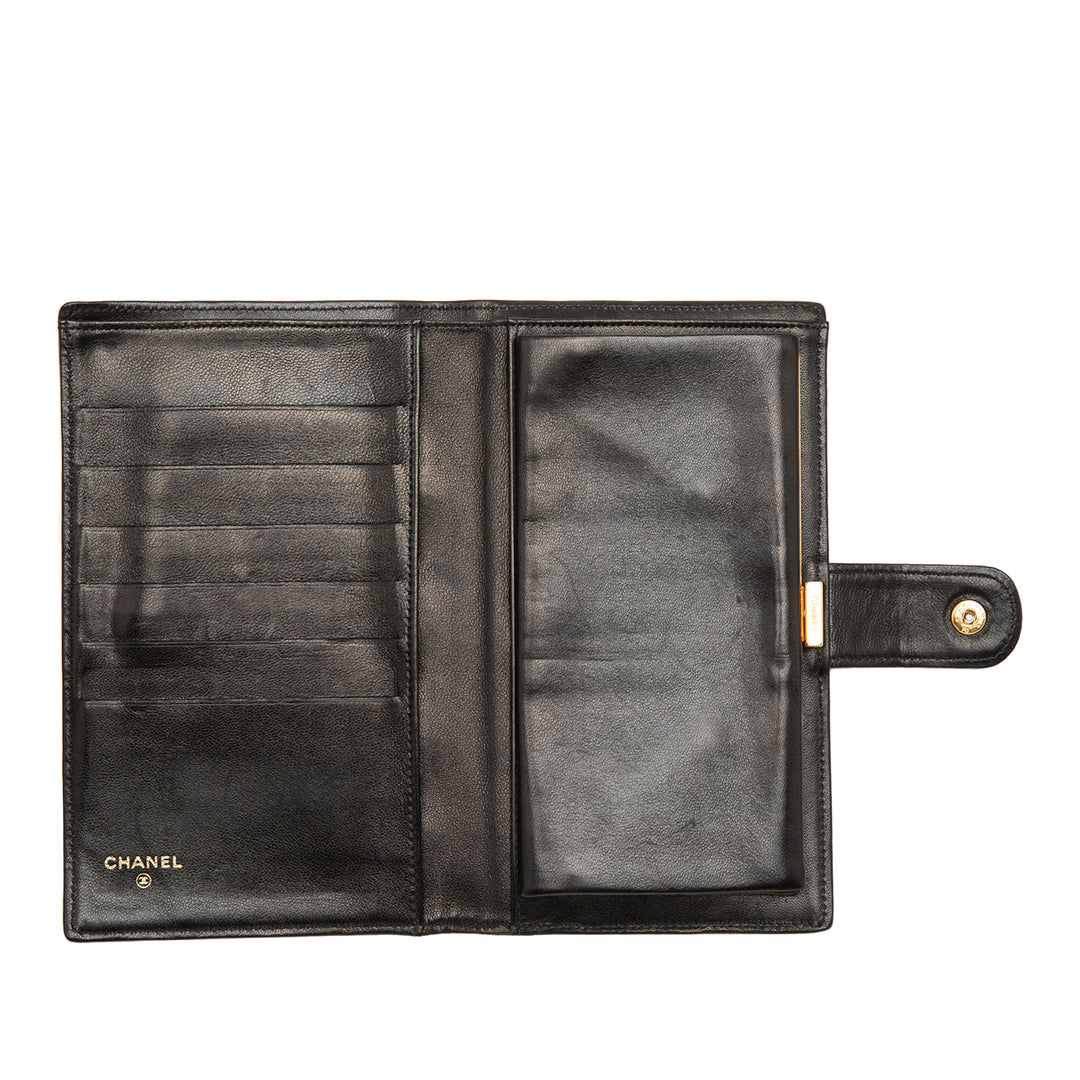 Chanel CC Cuir d’agneau Bifold Portefeuille long