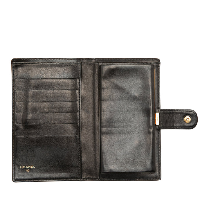 Chanel CC Cuir d’agneau Bifold Portefeuille long