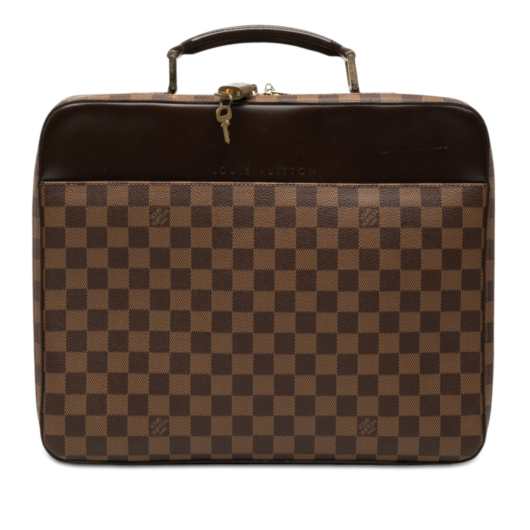 Porte Ordinateur Sabana Damier Ébène Marron