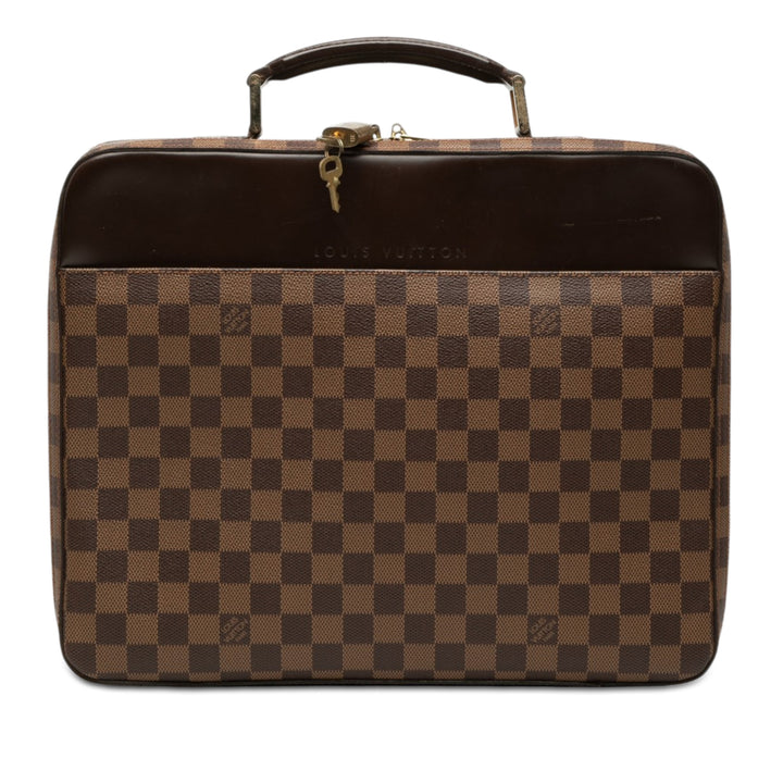 Porte Ordinateur Sabana Damier Ébène Marron