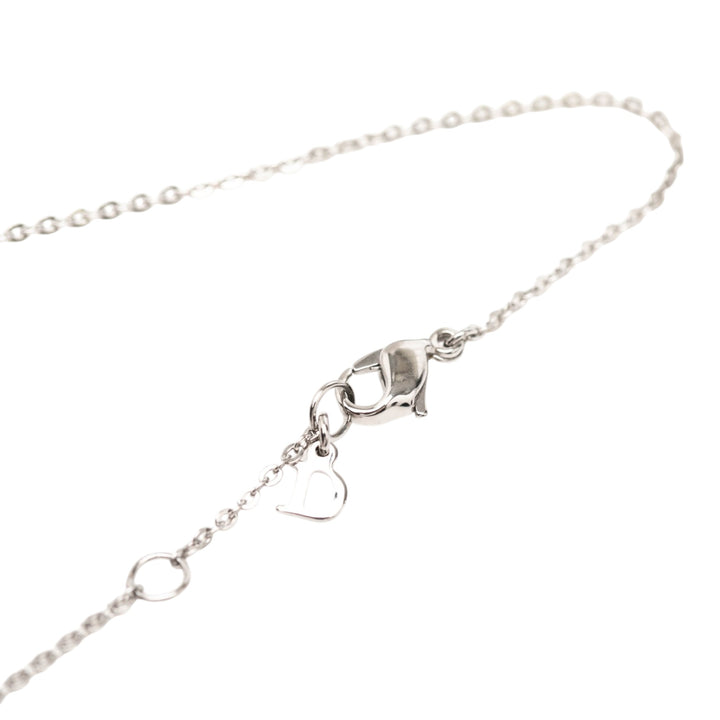 Brass Heart Logo Pendant Collier Argenté