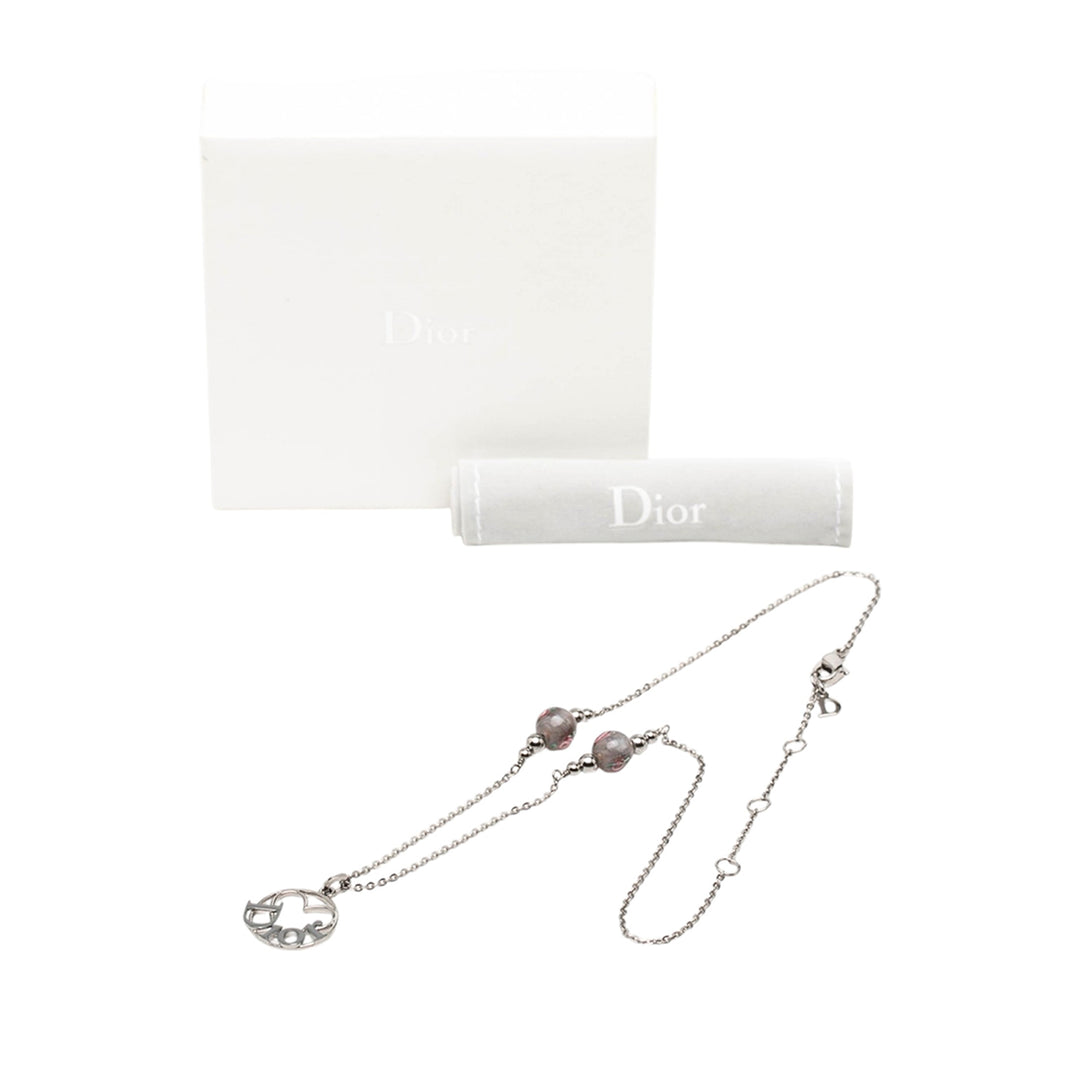 Brass Heart Logo Pendant Collier Argenté