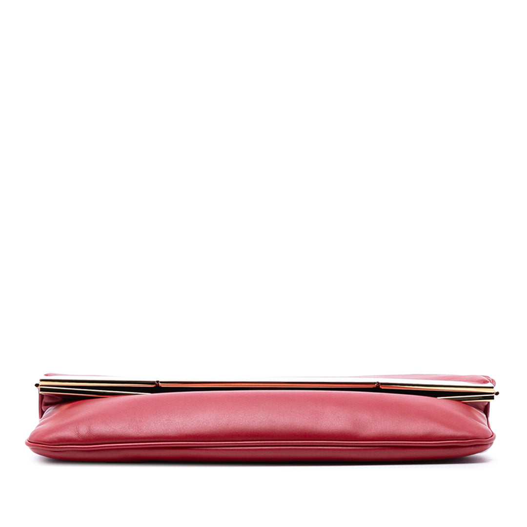 Saint Laurent Smooth Cuir de veau Courtney à rabat Pochette