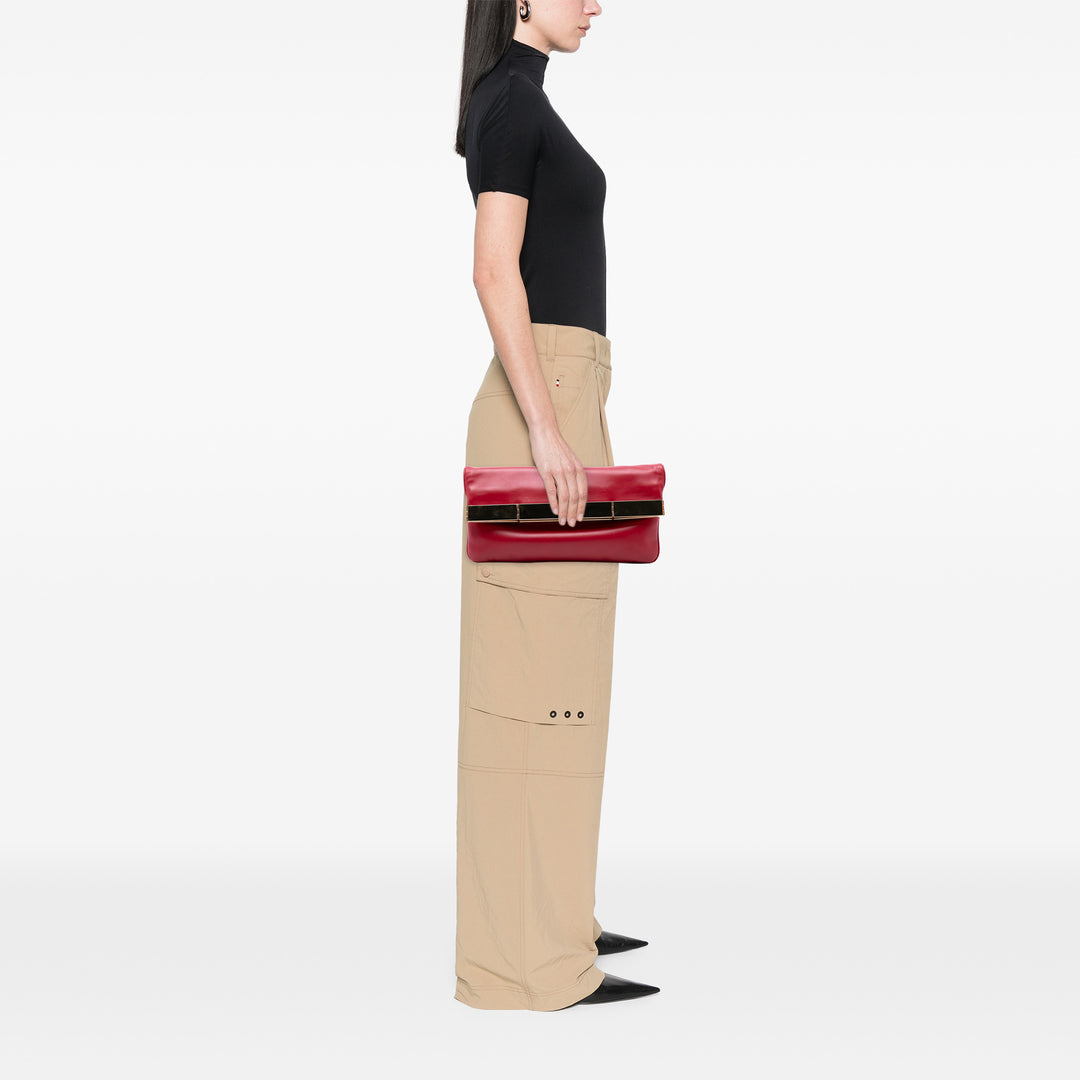 Saint Laurent Smooth Cuir de veau Courtney à rabat Pochette