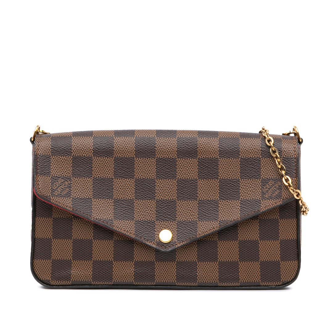 Damier Ebene Pochette Felicie Brown - Gaby Paris