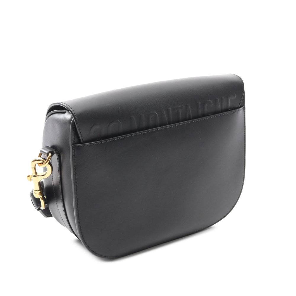 Large Smooth Calfskin Bobby Crossbody Black - Gaby Paris