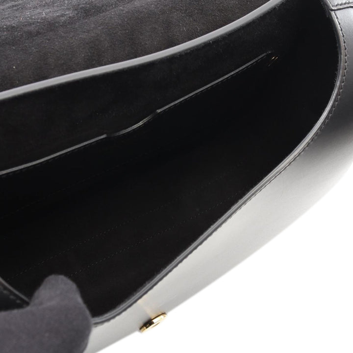 Large Smooth Calfskin Bobby Crossbody Black - Gaby Paris