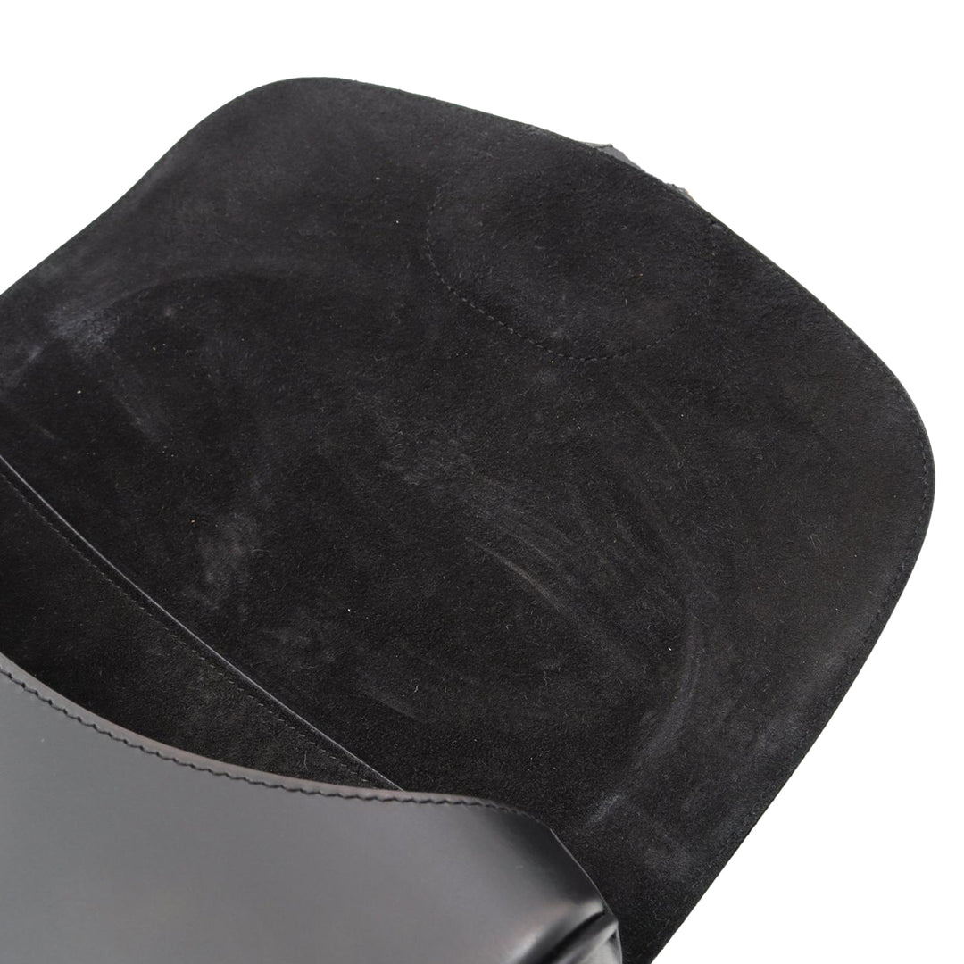 Large Smooth Calfskin Bobby Crossbody Black - Gaby Paris