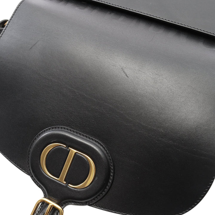 Large Smooth Calfskin Bobby Crossbody Black - Gaby Paris
