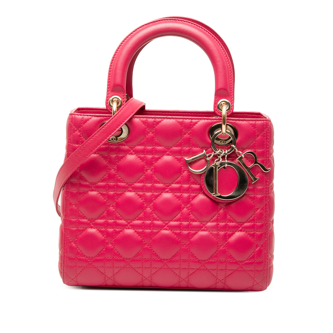 Dior Medium Cuir d’agneau Cannage Lady Dior