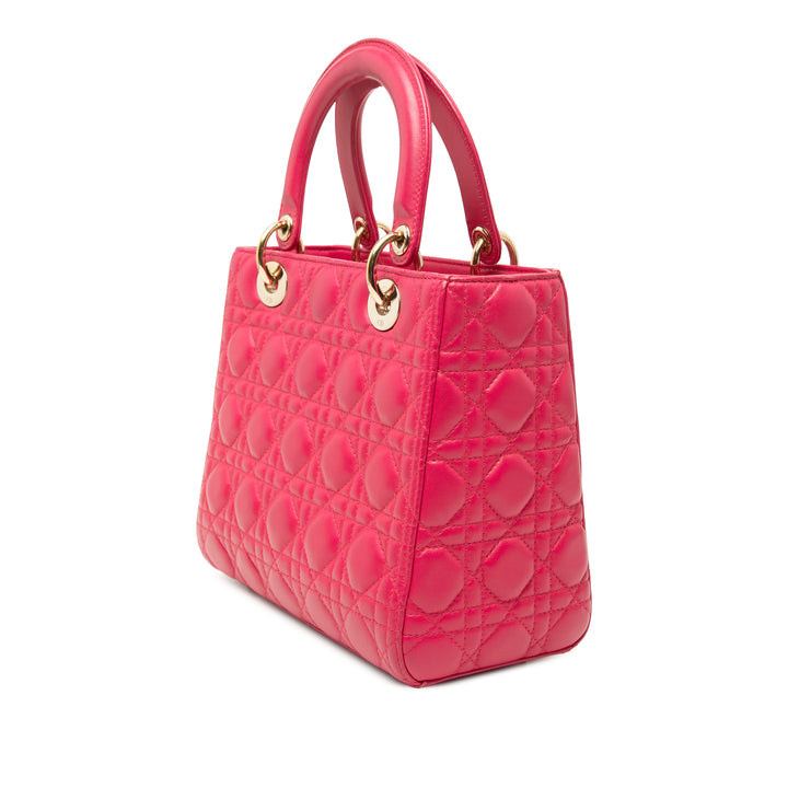 Dior Medium Cuir d’agneau Cannage Lady Dior