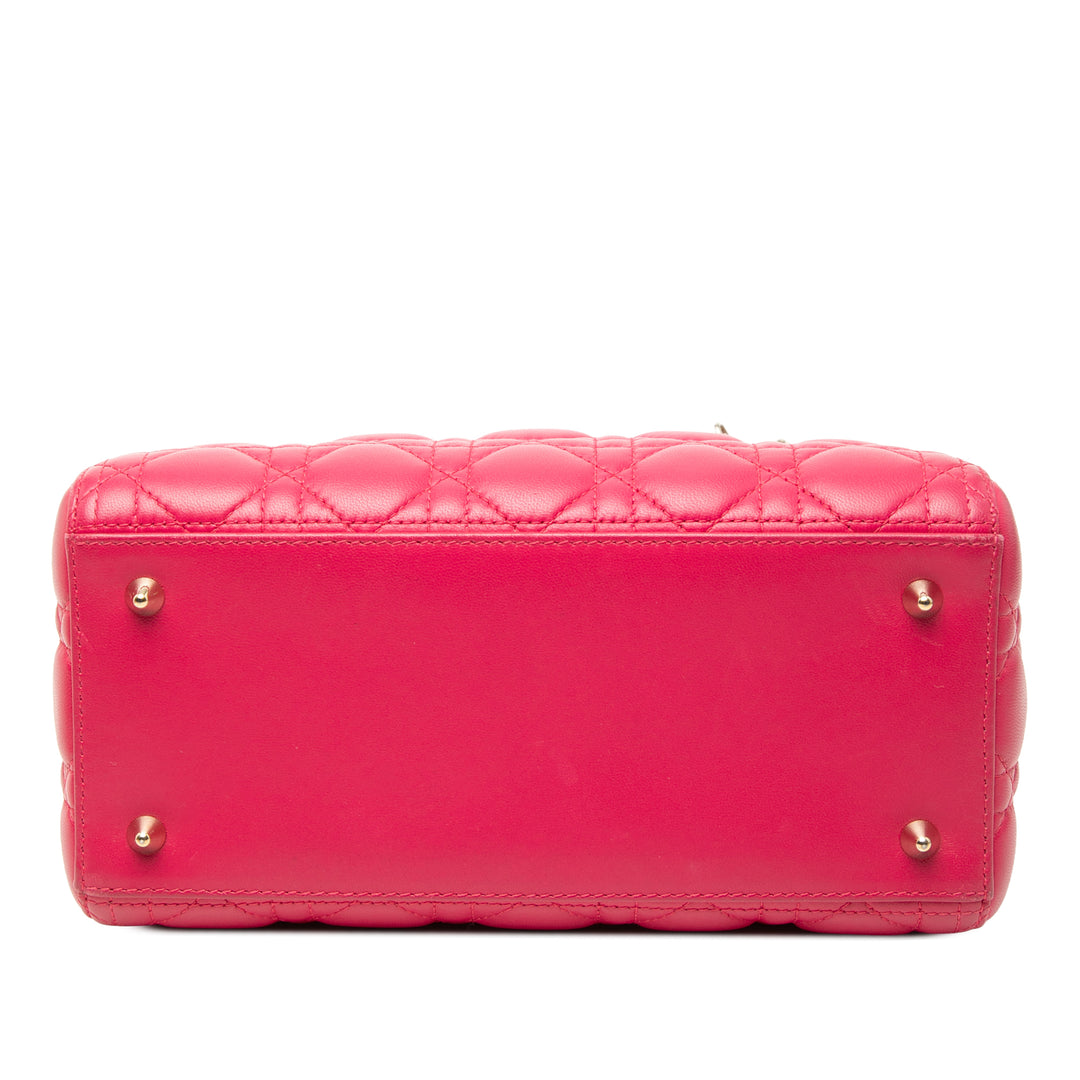 Dior Medium Cuir d’agneau Cannage Lady Dior