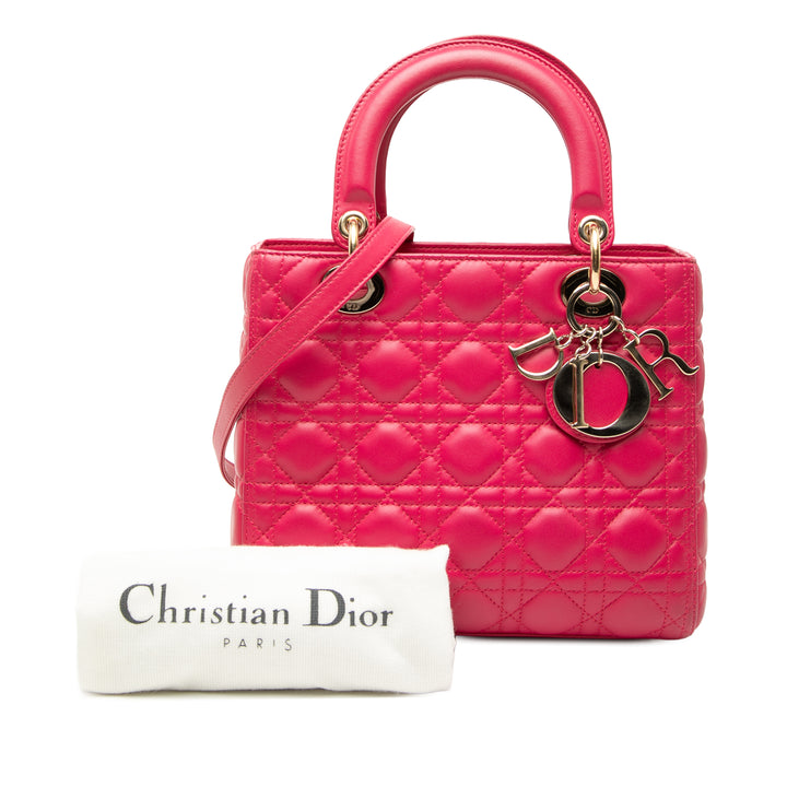 Dior Medium Cuir d’agneau Cannage Lady Dior