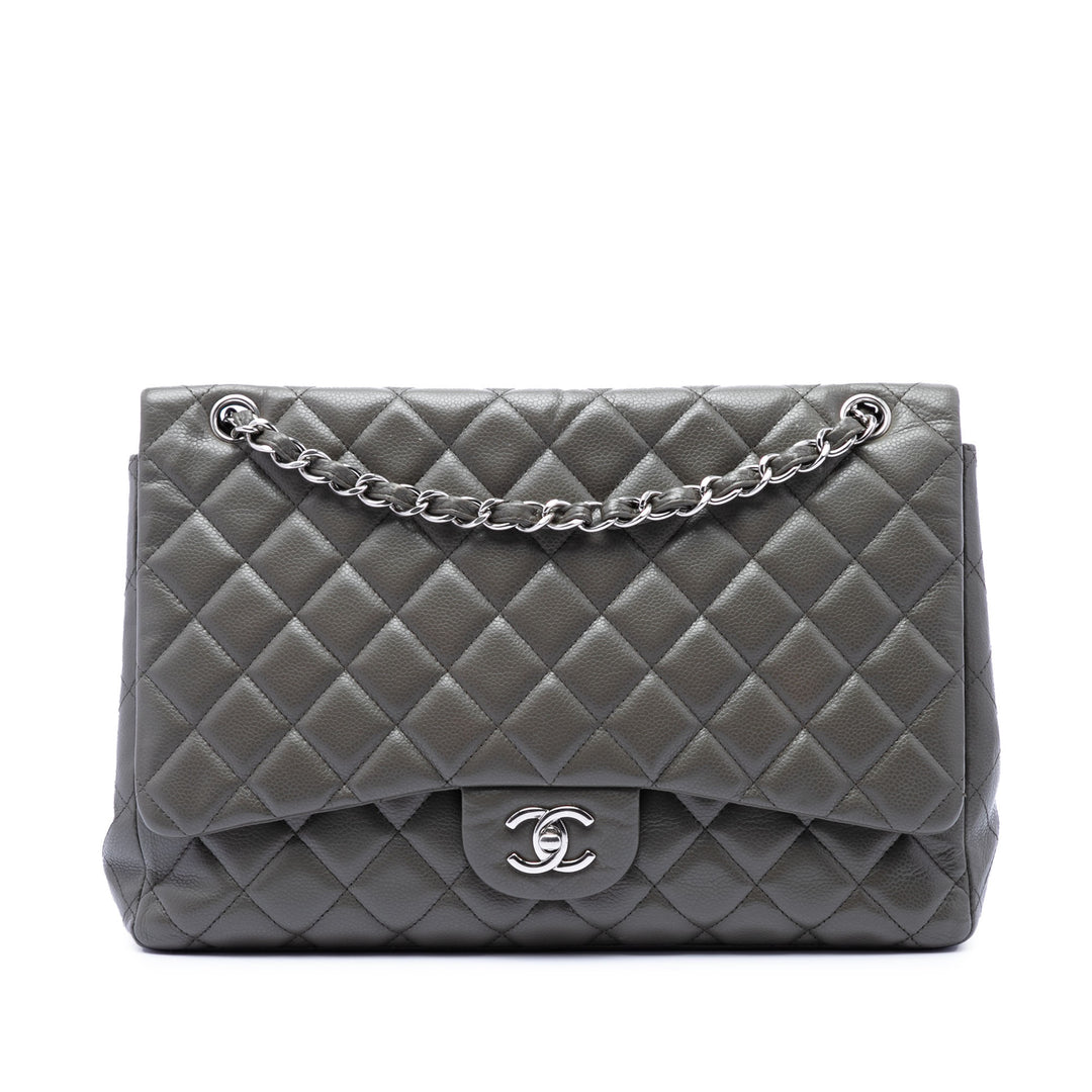 Chanel Classic Rabat simple Maxi Cuir caviar