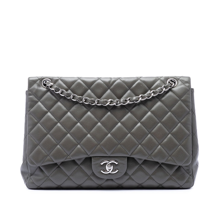 Chanel Classic Rabat simple Maxi Cuir caviar