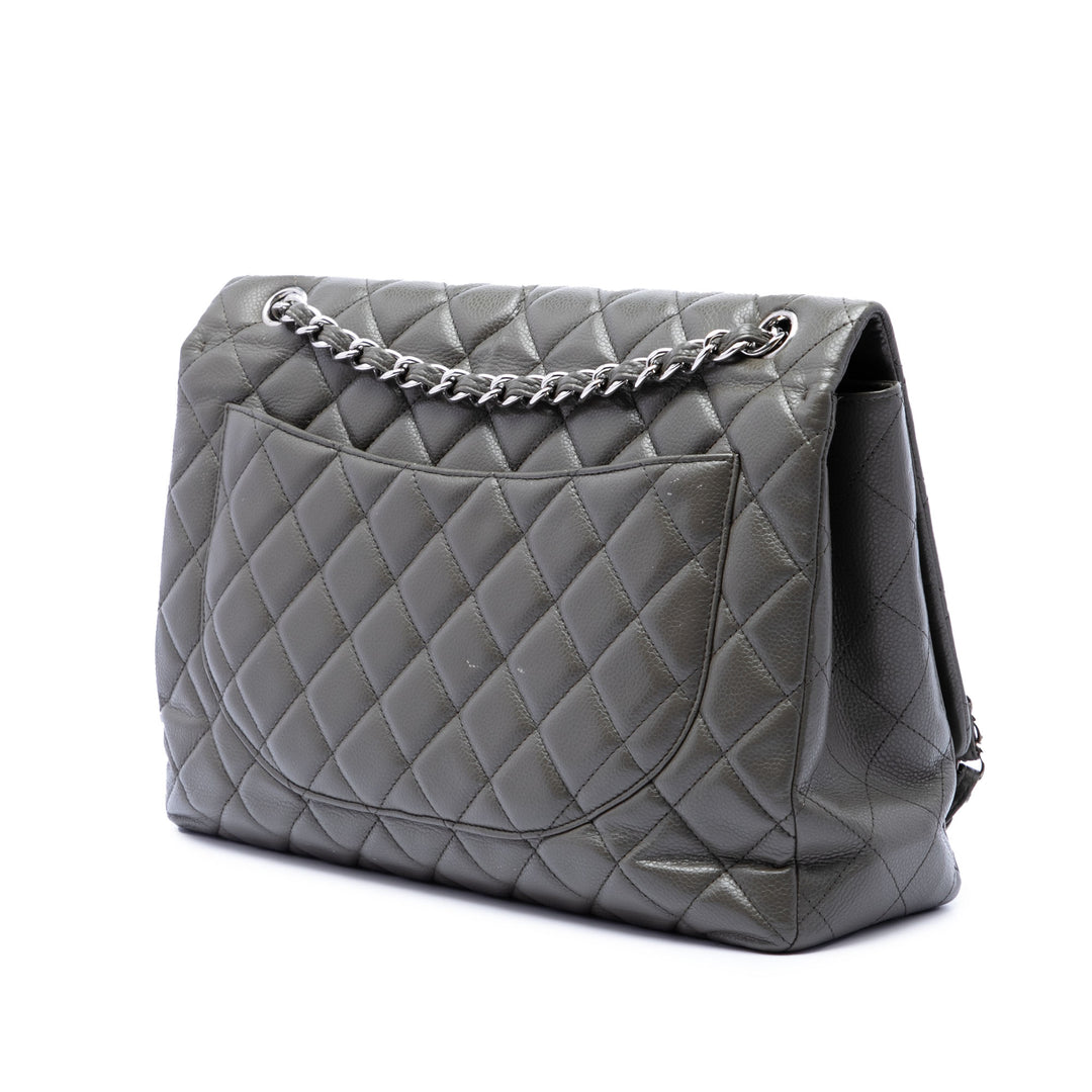 Chanel Classic Rabat simple Maxi Cuir caviar