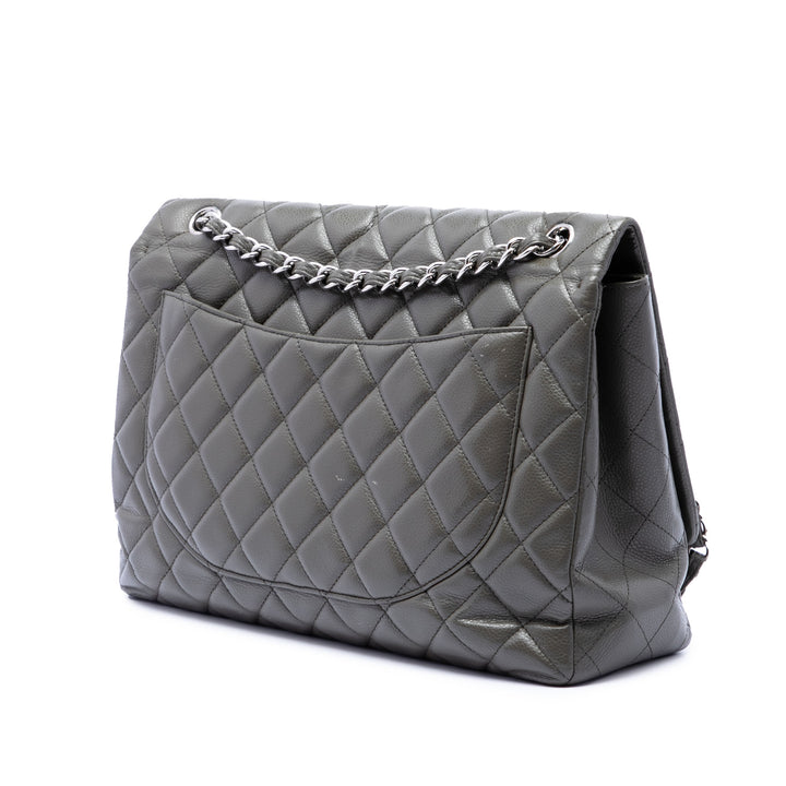 Chanel Classic Rabat simple Maxi Cuir caviar
