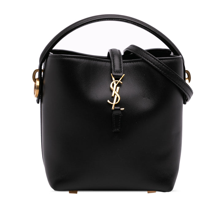 Saint Laurent Mini Shiny Cuir de veau Le 37 Bucket Bag Noir – GABY PARIS Authentique