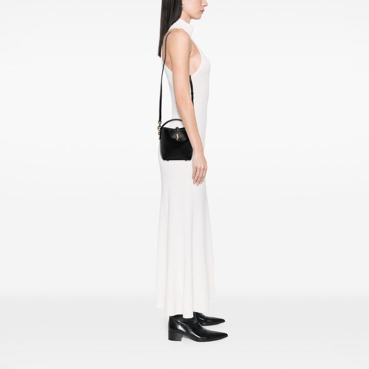 Saint Laurent Mini Shiny Cuir de veau Le 37 Bucket Bag Noir – GABY PARIS Authentique