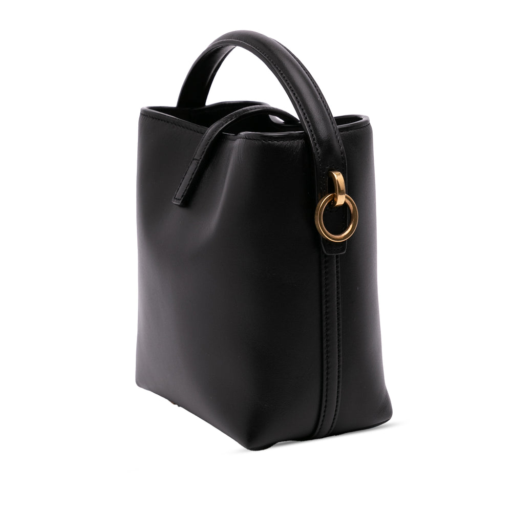 Saint Laurent Mini Shiny Cuir de veau Le 37 Bucket Bag Noir – GABY PARIS Authentique