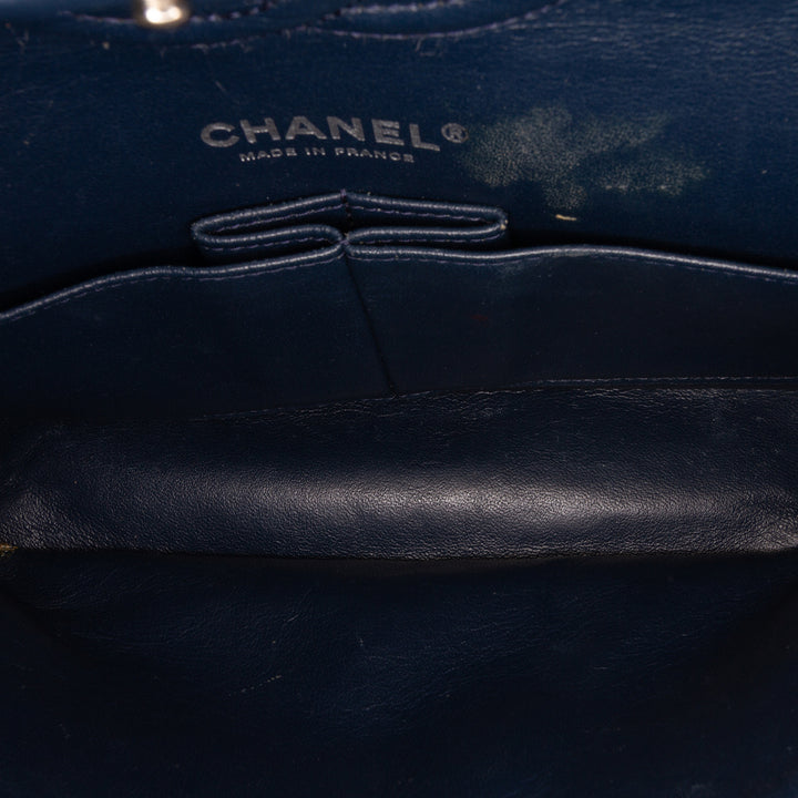 Chanel Medium Classic Cuir verni Double Fla Vert – GABY PARIS Authentique