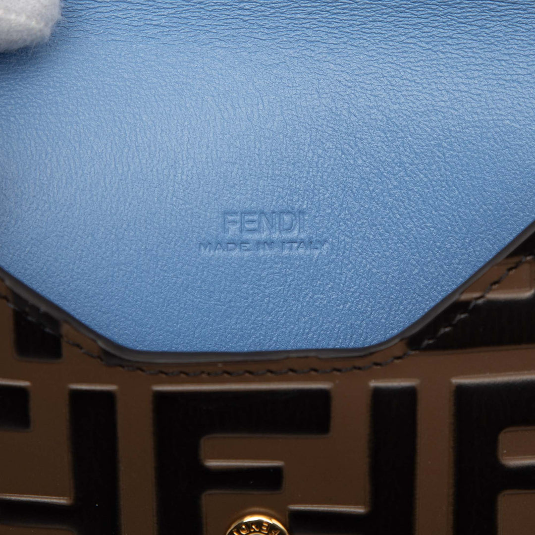 Fendi Zucca embossé Cuir Envelope Pochette