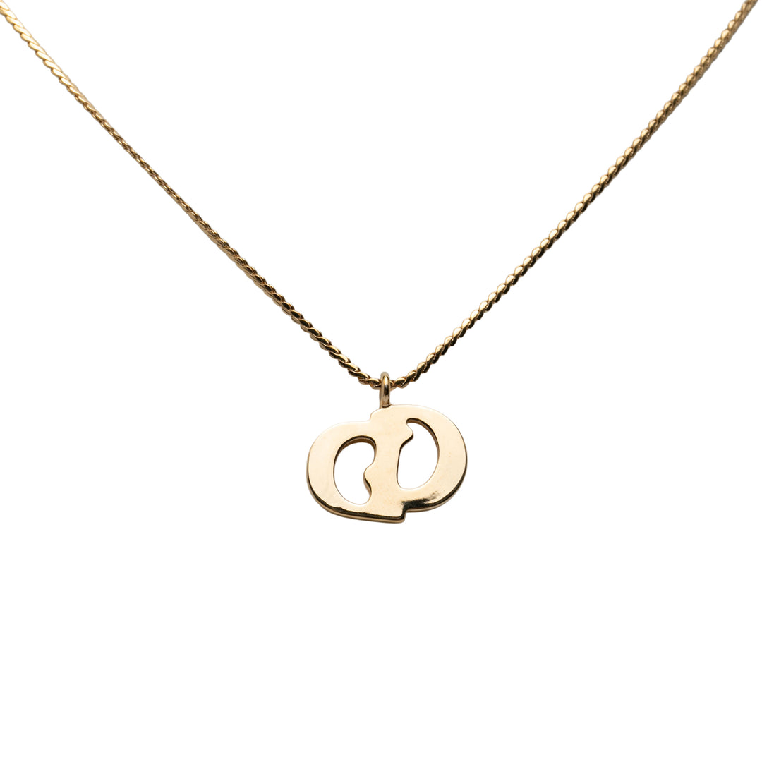 Dior plaqué CD Logo Pendant Collier
