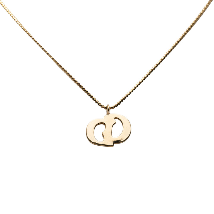 Dior plaqué CD Logo Pendant Collier