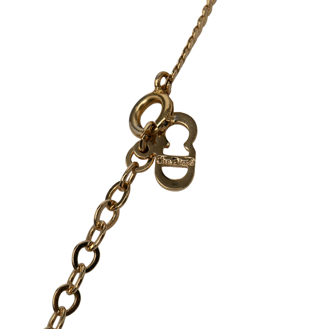 Dior plaqué CD Logo Pendant Collier